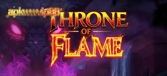 Pemandangan visual slot Thrown of Flame dengan tema naga api